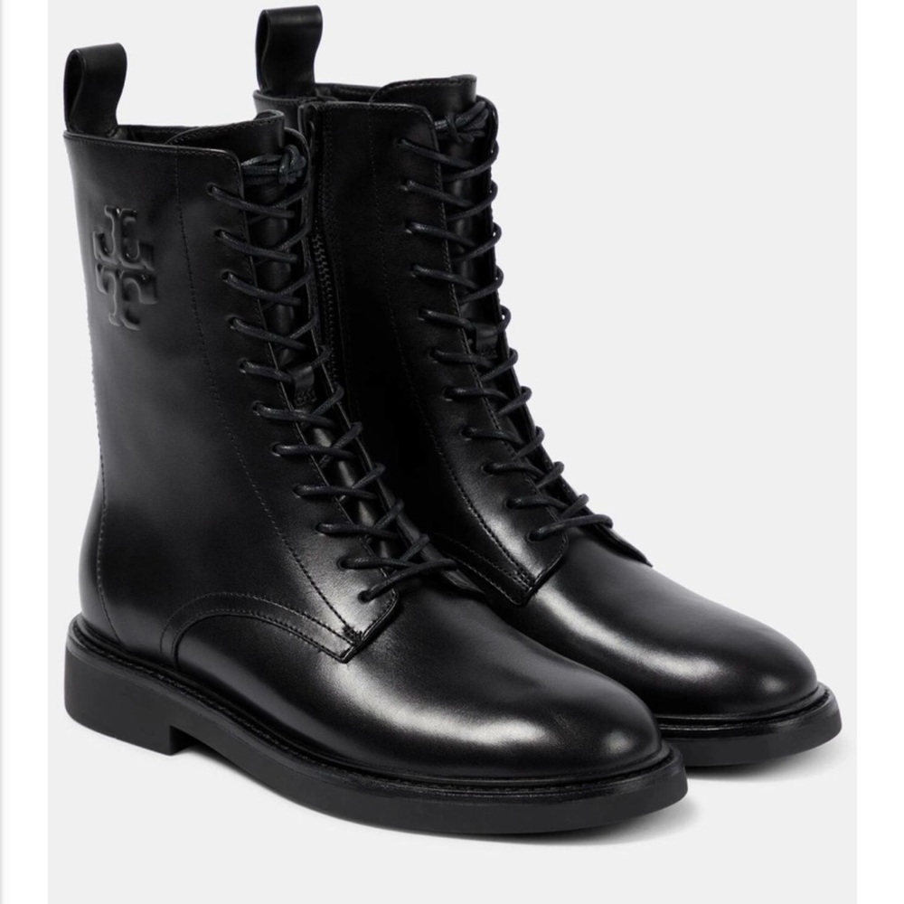 Tory Burch Black Combat Boots